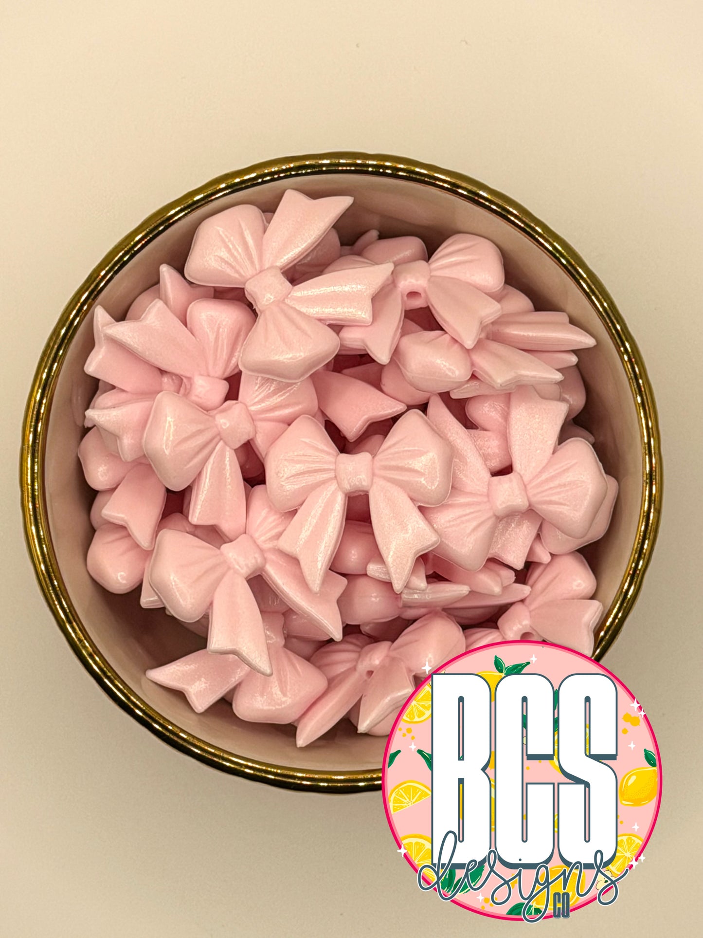 Cherry Blossom OPAL Coquette Bow Focal Bead BCS EXCLUSIVE