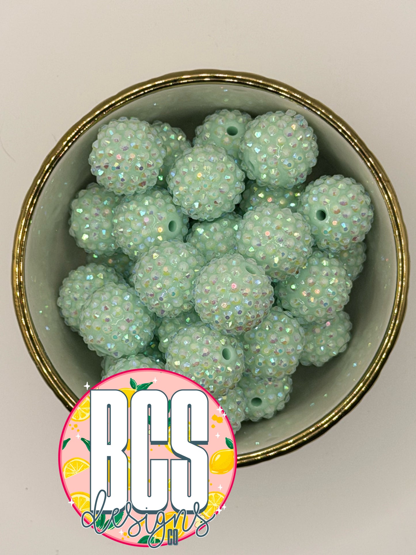 Mint-To-Be AB Rhinestone Beads 20mm (10 pack)