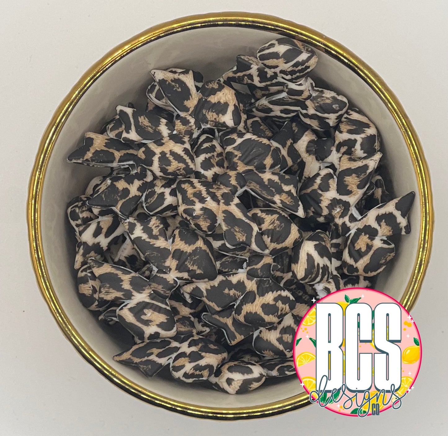 Cheetah Coquette Bow Focal Bead BCS EXCLUSIVE
