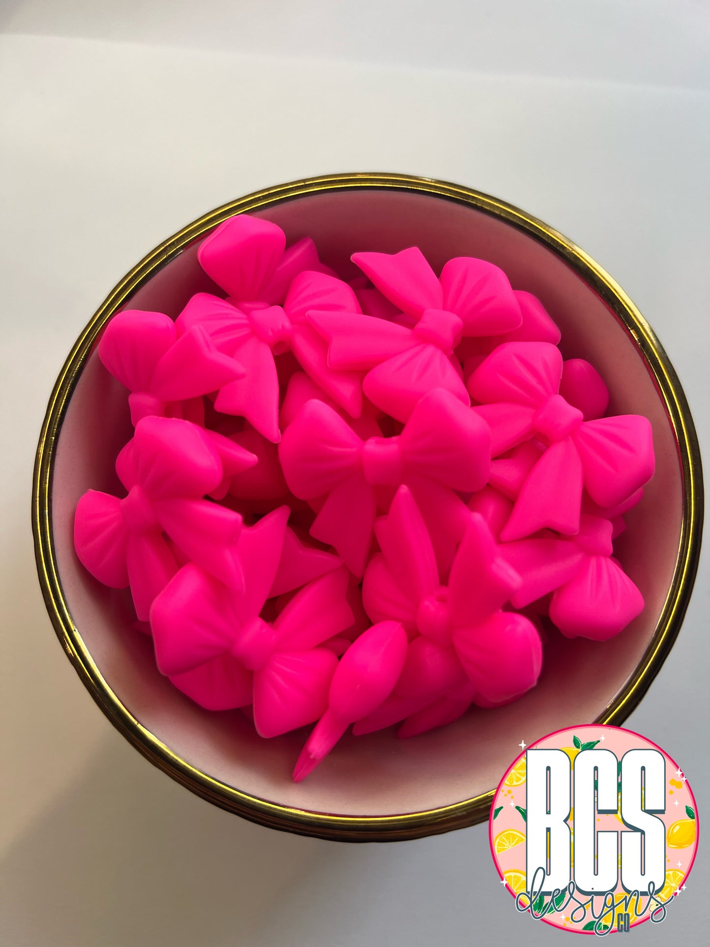 Pinkalicious Coquette Bow Focal Bead BCS EXCLUSIVE