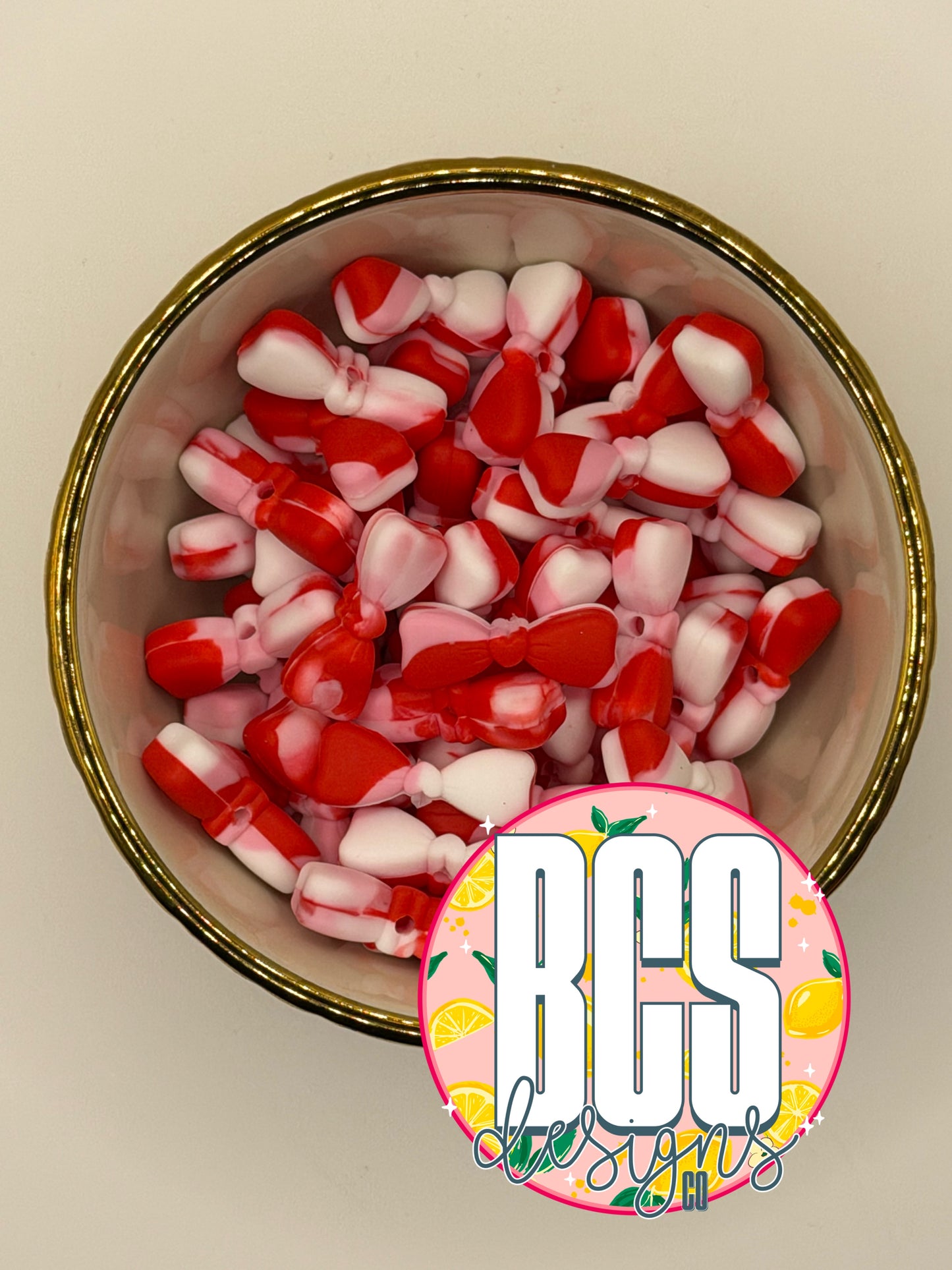 Holiday Swirl Cutie Bow Focal Bead BCS EXCLUSIVE