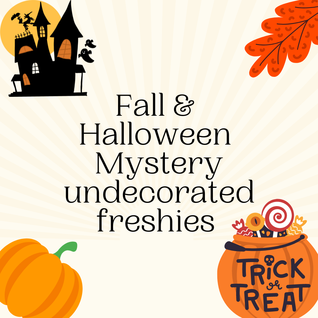 FALL & HALLOWEEN THEMED UNDECORATED Freshies *READ DESCRIPTION*