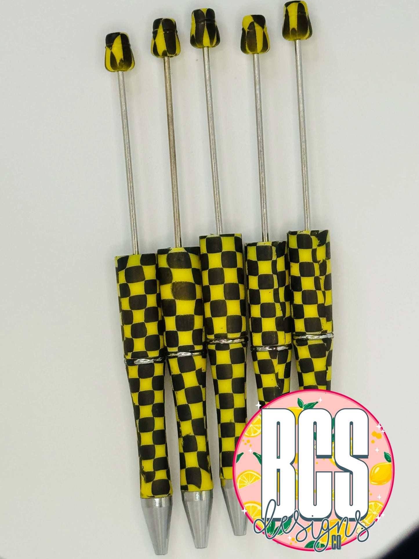 Yellow/Black Checkered Pen Bases