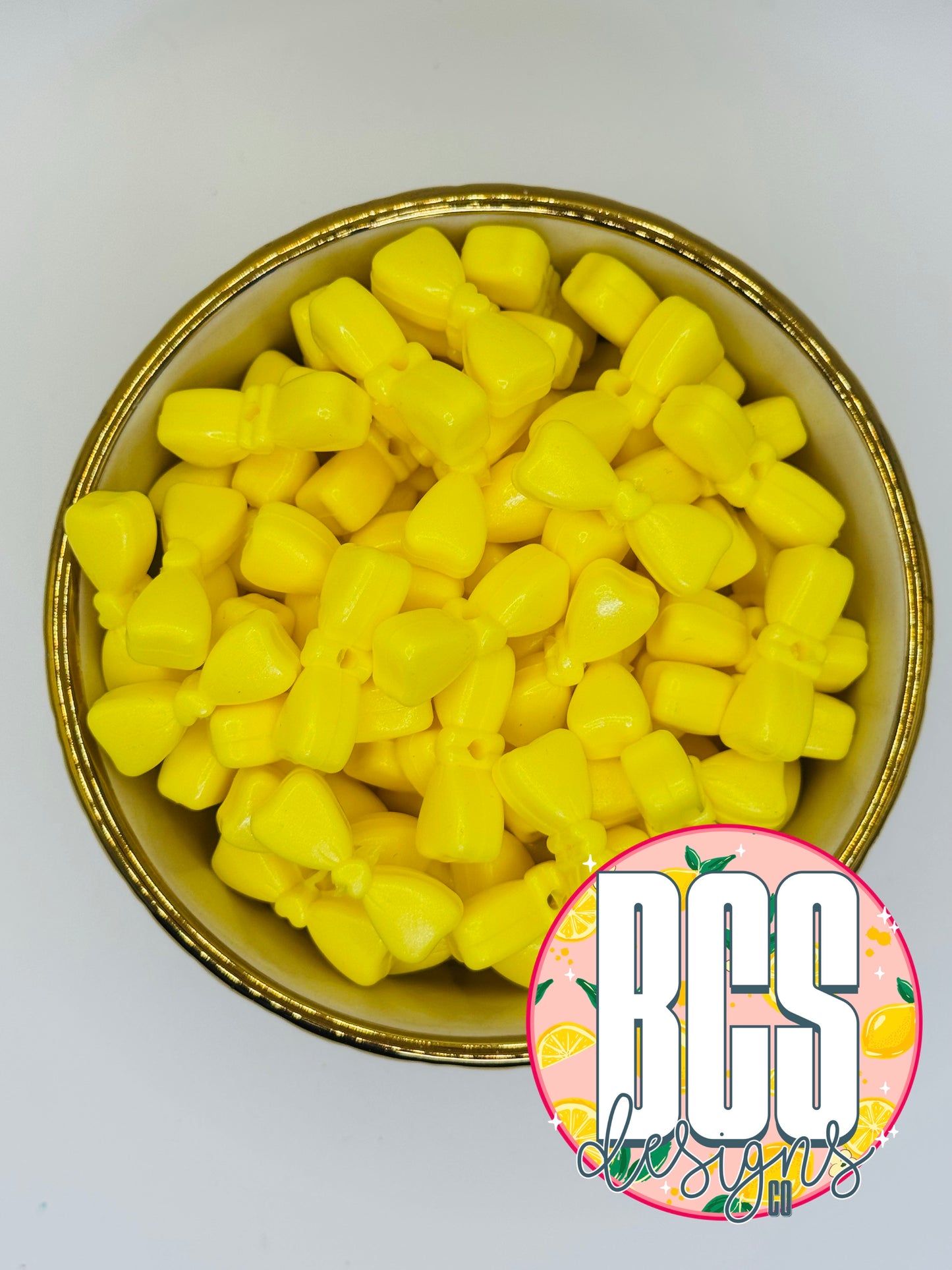 Lemon Drop Cutie Bow Focal Bead BCS EXCLUSIVE