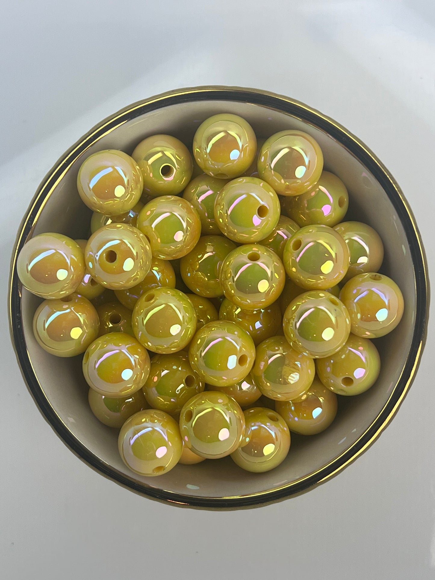 Yellow AB 16mm Acrylic Bead (Sold Individually)