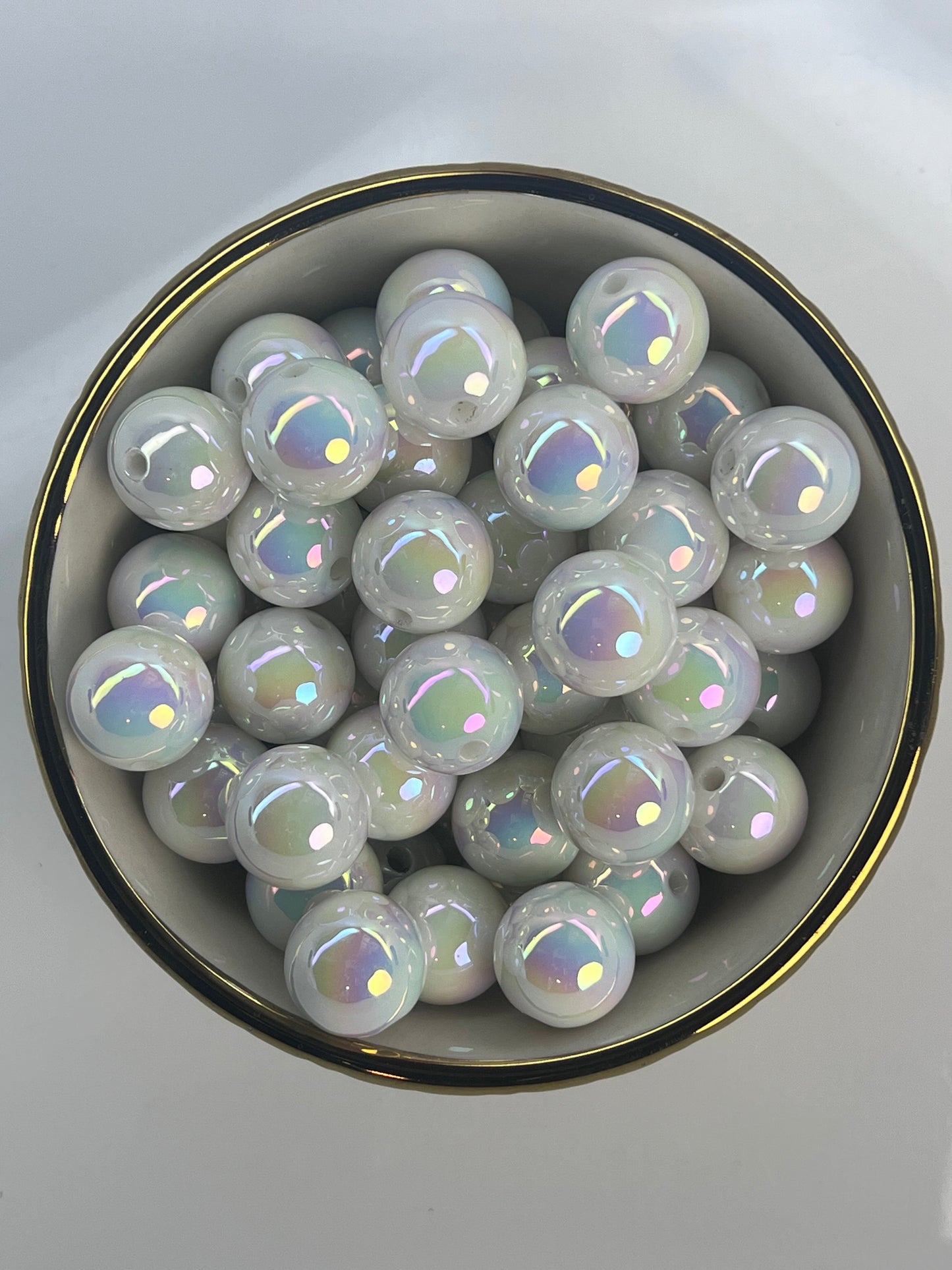 Snow White AB 16mm Acrylic Bead (Sold Individually)