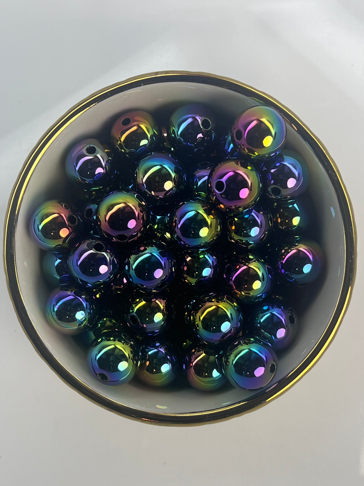 Black AB 16mm Acrylic Bead (Sold Individually)