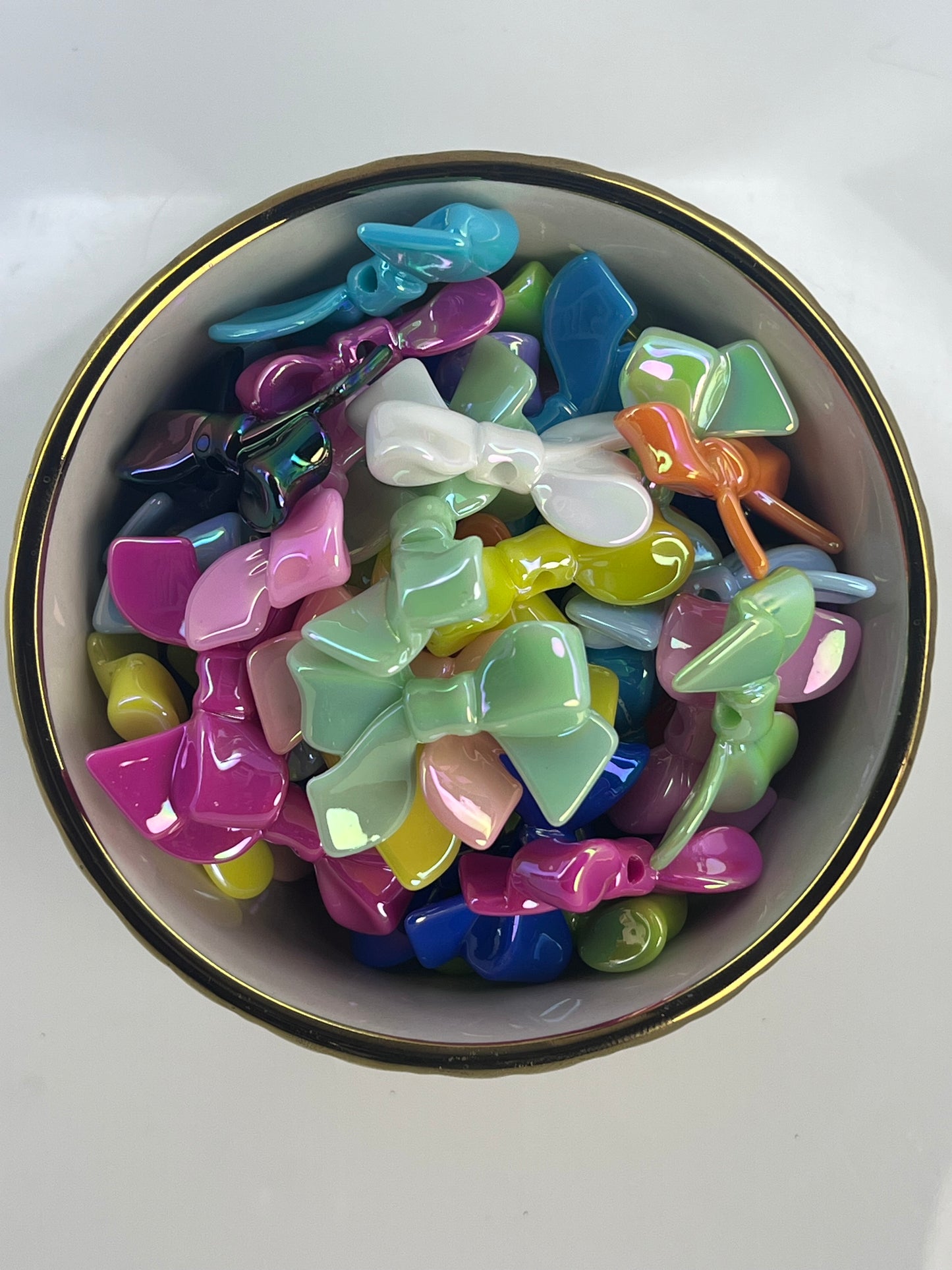 Shoe Lace AB Acrylic Bead Mix (10 pack)
