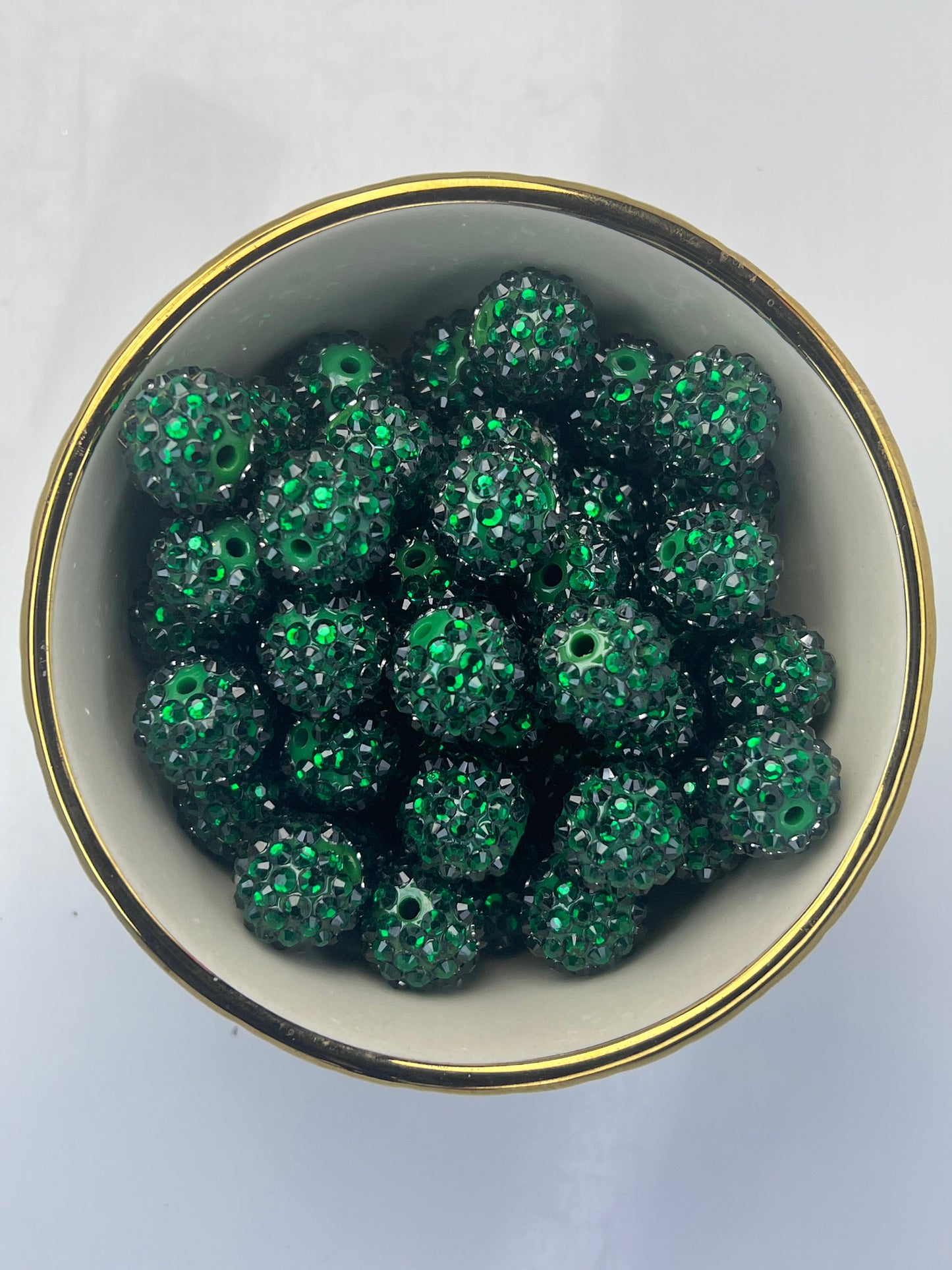 Evergreen Rhinestone Beads 16mm (10 pack)