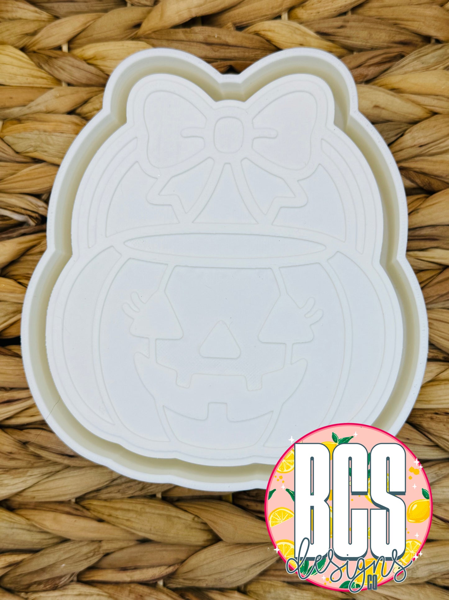 Pumpkin Bucket with Bow Freshie Mold - BCS EXCLUSIVE
