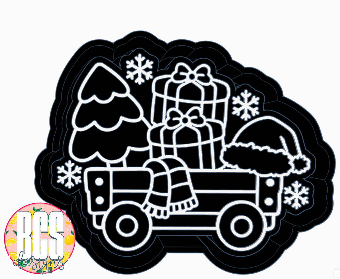 Christmas Wagon Freshie Mold