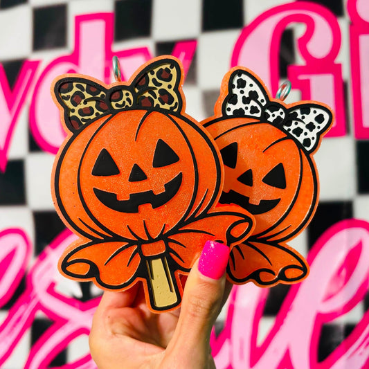 Jack-O-Lantern lollipop Freshie Mold