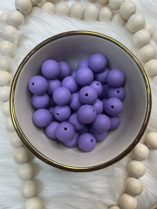 Lavish Lavender 15mm Silicone bead