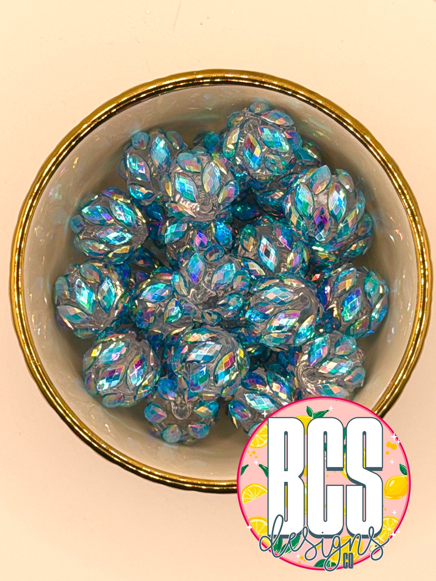 Blue Diamond Specialty Rhinestone Bead  20mm (sold individually)