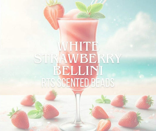 RTS White Strawberry Bellini Premium Scented Beads
