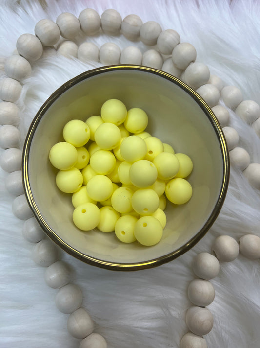 Lemon Mernigue 15mm Silicone bead