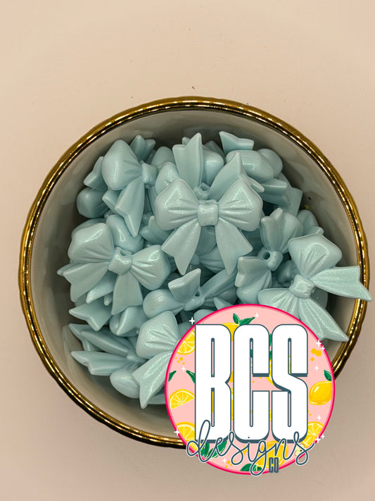 Let It Snow OPAL Coquette Bow Focal Bead BCS EXCLUSIVE