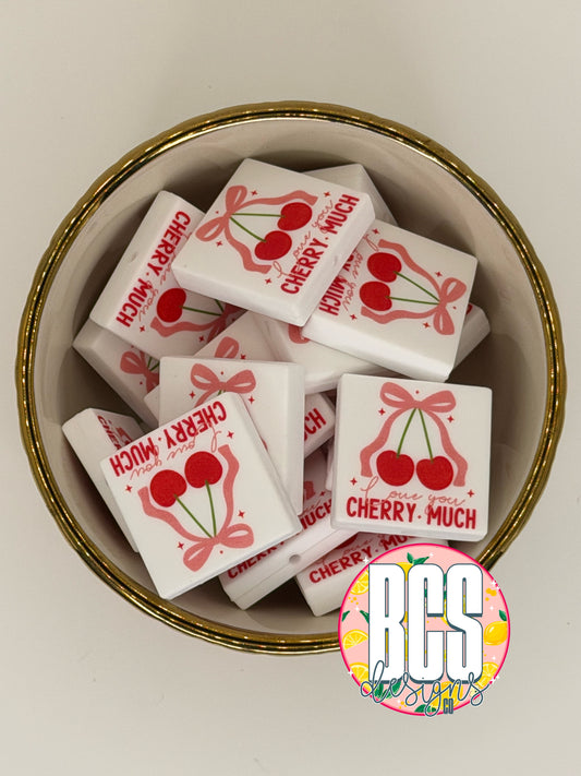 I Love You Cherry Much Focal Bead BCS EXCLUSIVE