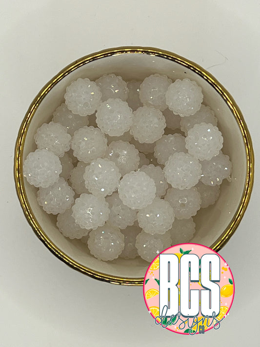 Frosty Rhinestone Beads 16mm (10 pack)
