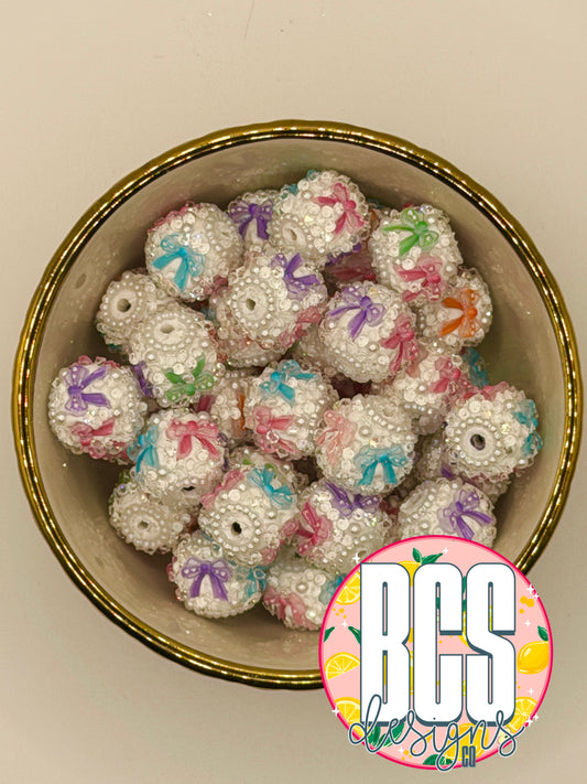 Colorful Bow Specialty Acrylic Bead (Sold Individually)