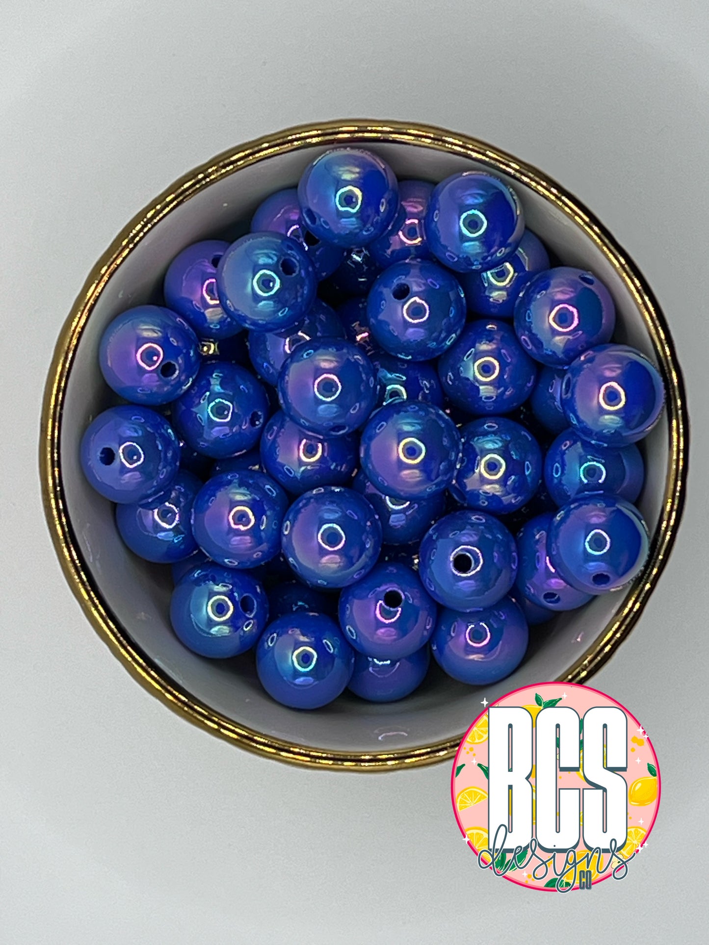 Royal Blue 16mm Acrylic Bead (Sold Individually)