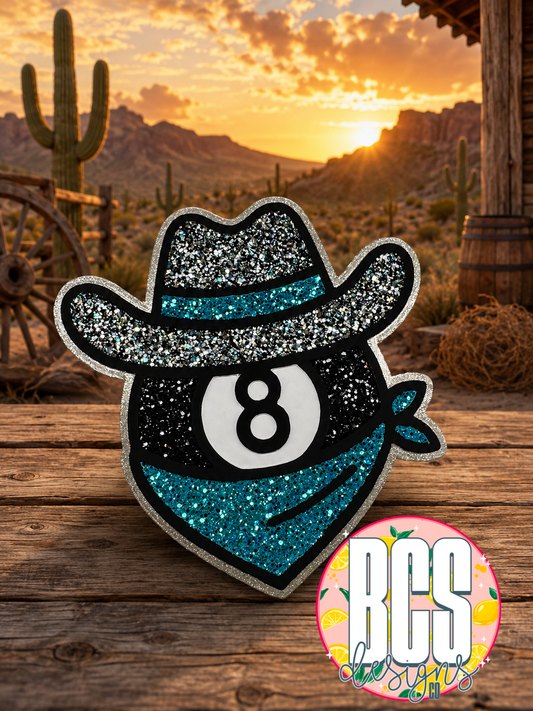 Cowboy Eight Ball Freshie Mold - BCS EXCLUSIVE