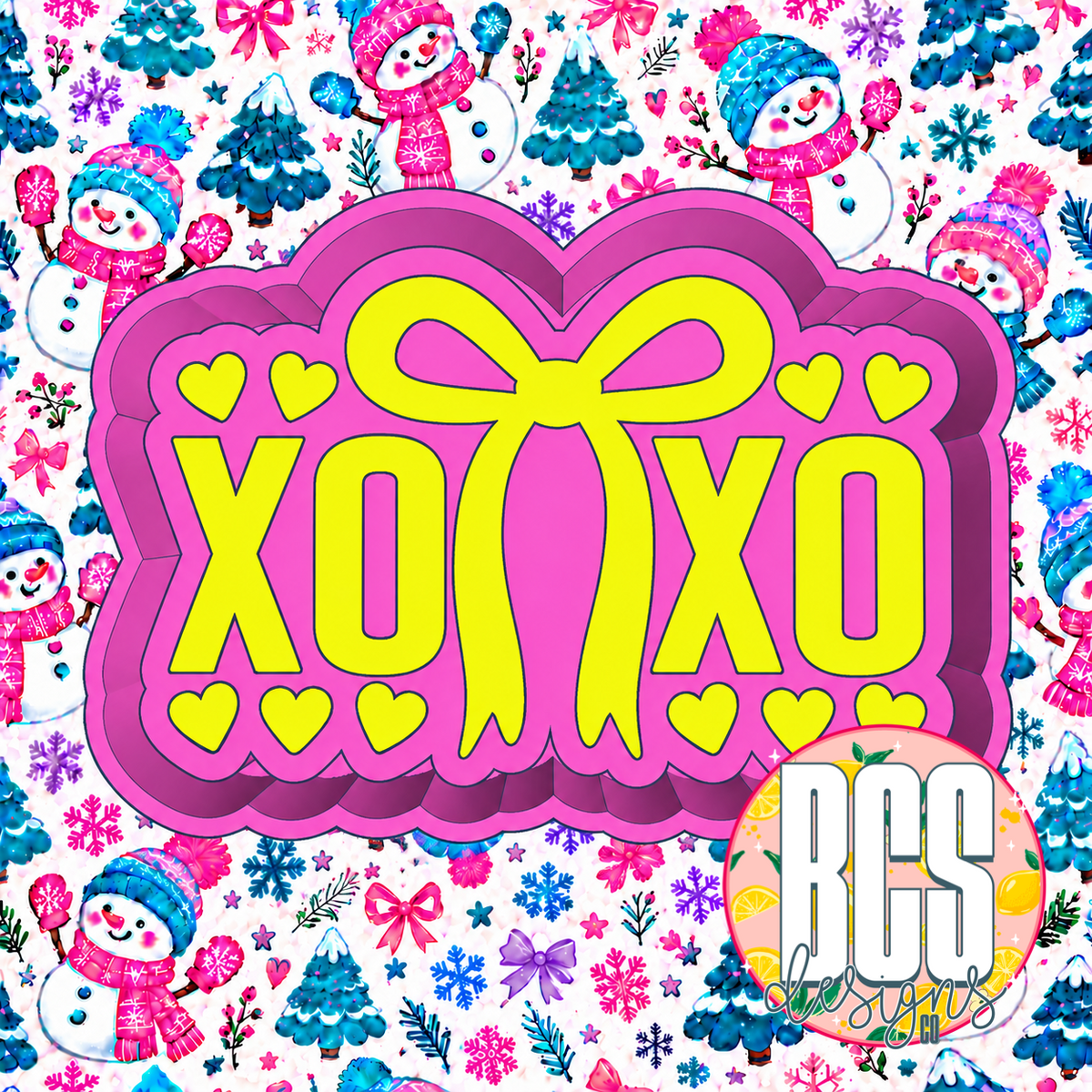 XOXO w/ Bow Freshie Mold