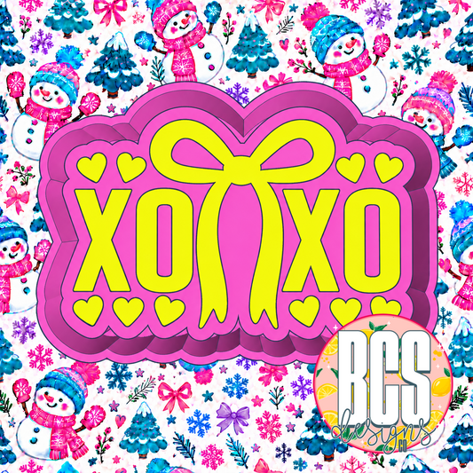 XOXO w/ Bow Freshie Mold