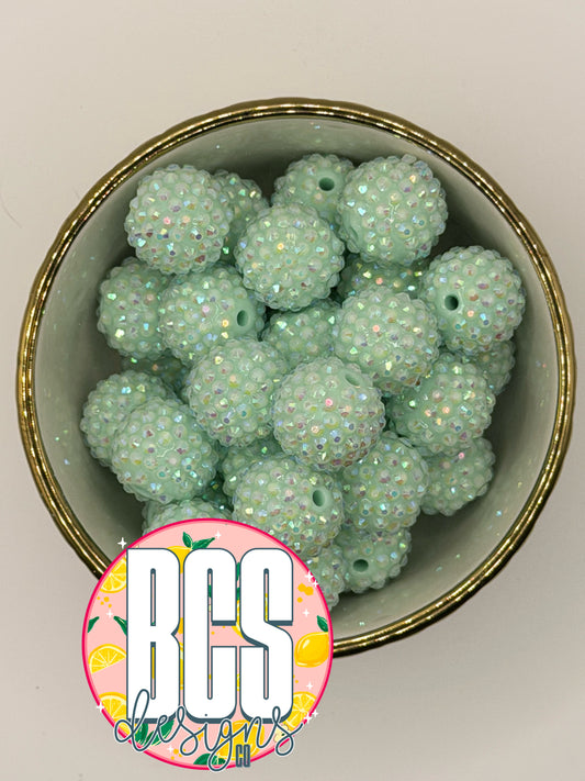 Mint-To-Be AB Rhinestone Beads 20mm (10 pack)