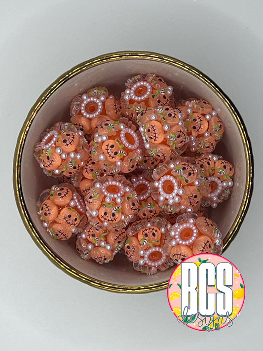 Skelly Pumpkin Specialty Bead 20mm