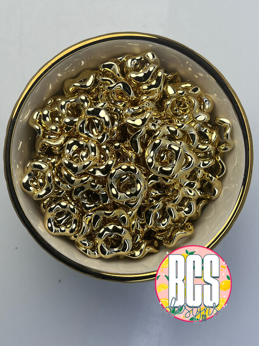 Gold 15mm Wavy Spacers (10 Pack)