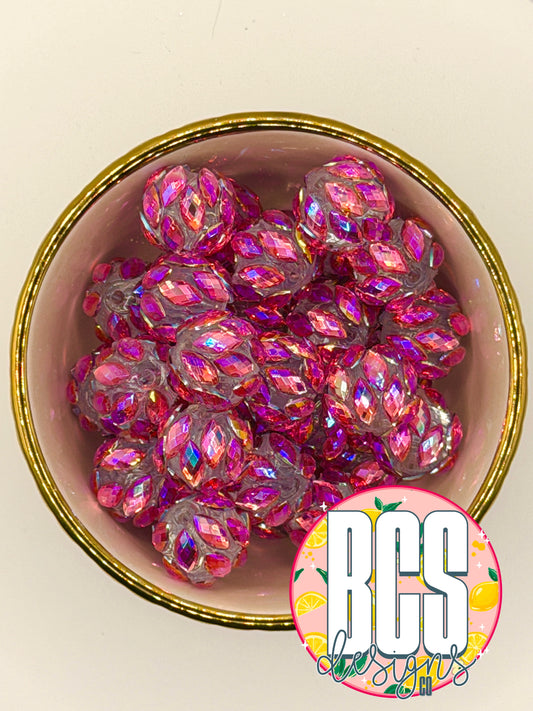 Magenta Diamond Specialty Rhinestone Bead  20mm (sold individually) (Copy)