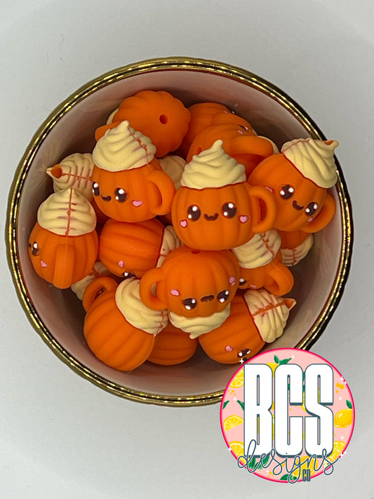 3D Cutie Pumpkin Mug Focal Bead