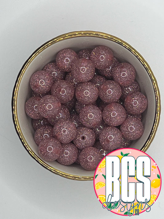 Light Pink Glitter Acrylic Bead (Sold Individually)