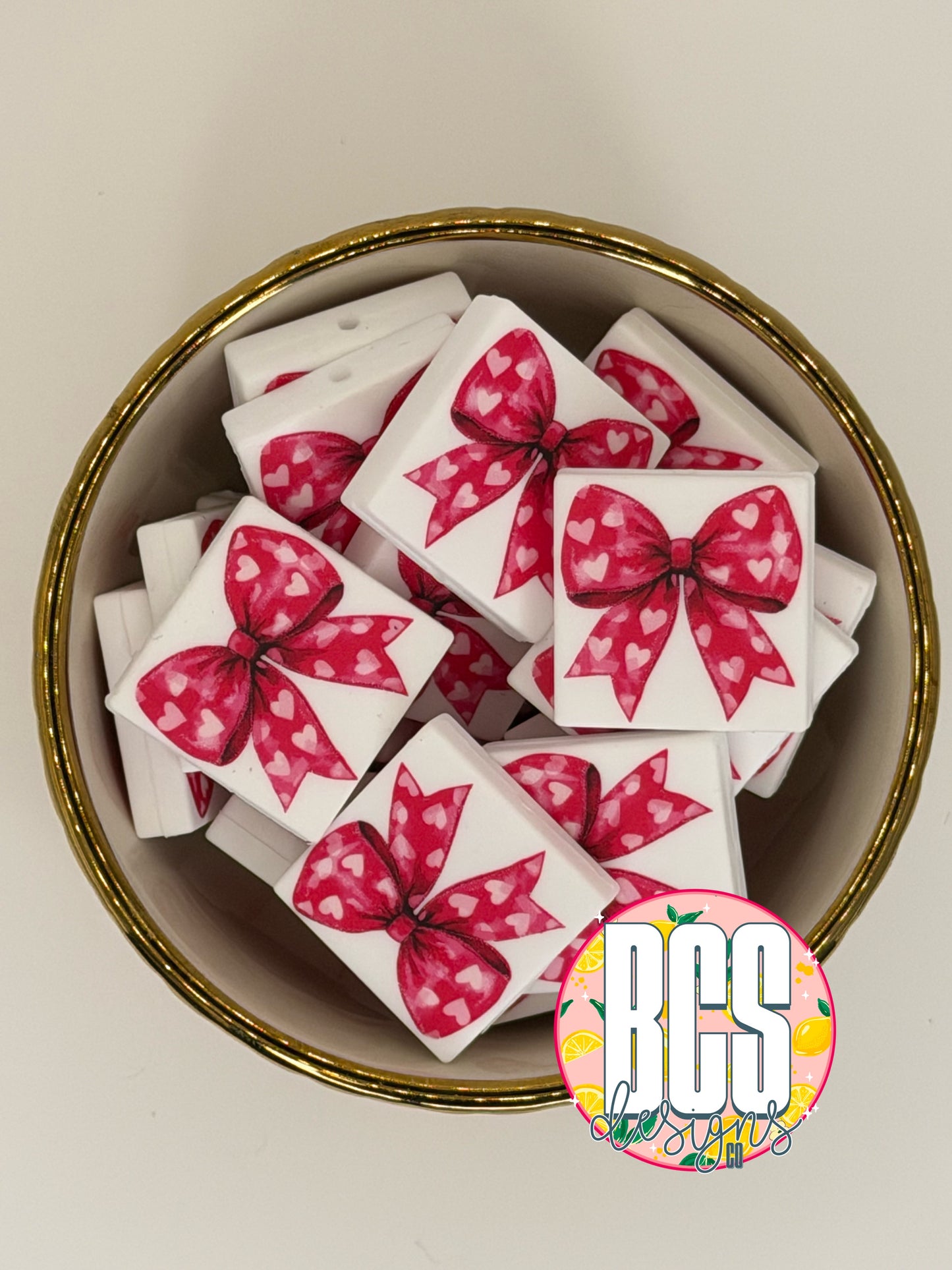 Heart Bow Focal Bead BCS EXCLUSIVE