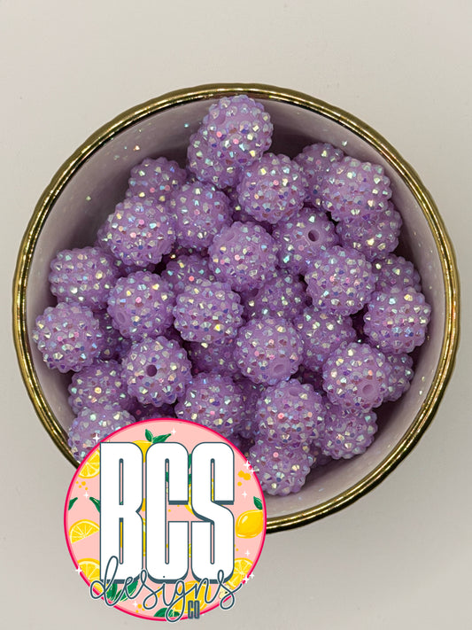 Lavender AB Rhinestone Beads 16mm (10 pack)