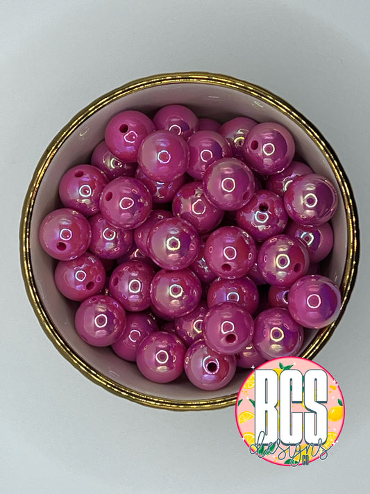 Magenta AB 16mm Acrylic Bead (Sold Individually)