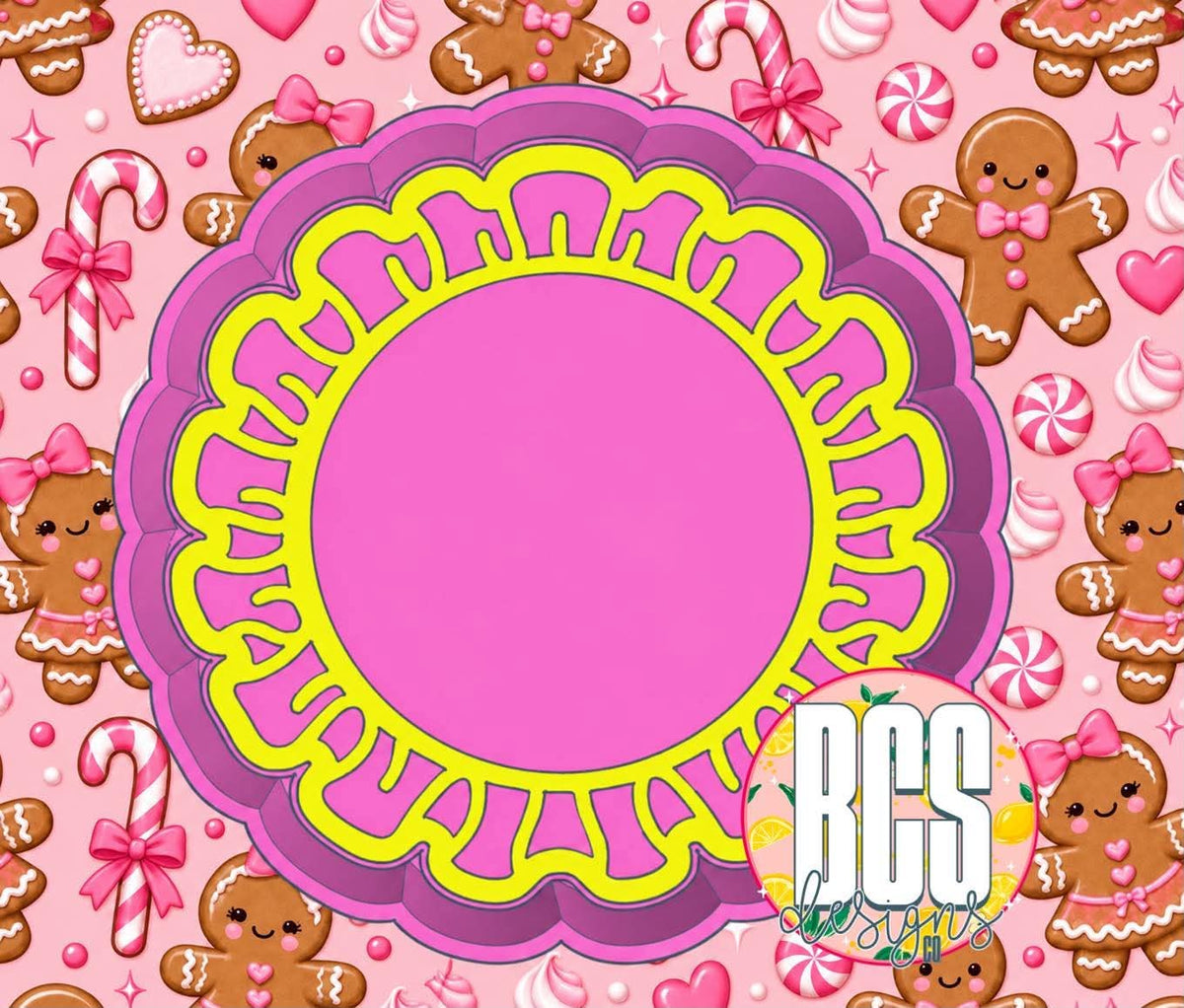 Lace Circle Full Size Freshie Mold (Fits 3in Card Stock)