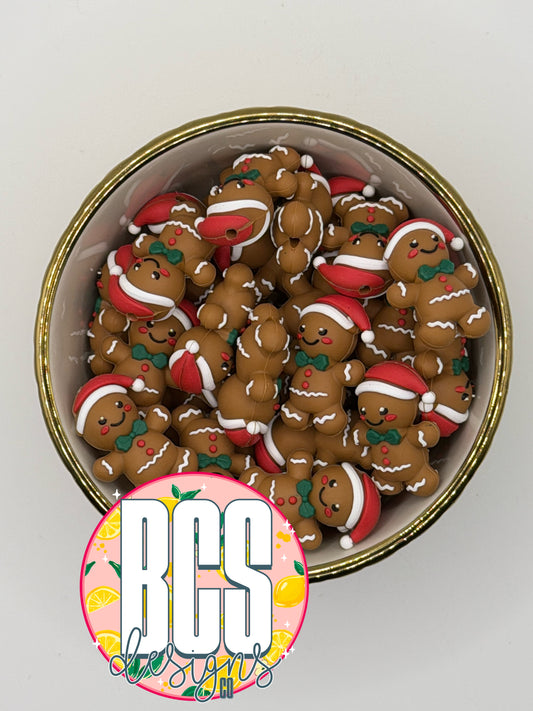 3D Standing Gingerbread Man Focal Bead