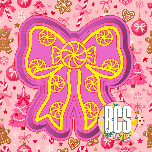 Peppermint Bow Freshie Mold- BCS EXCLUSIVE