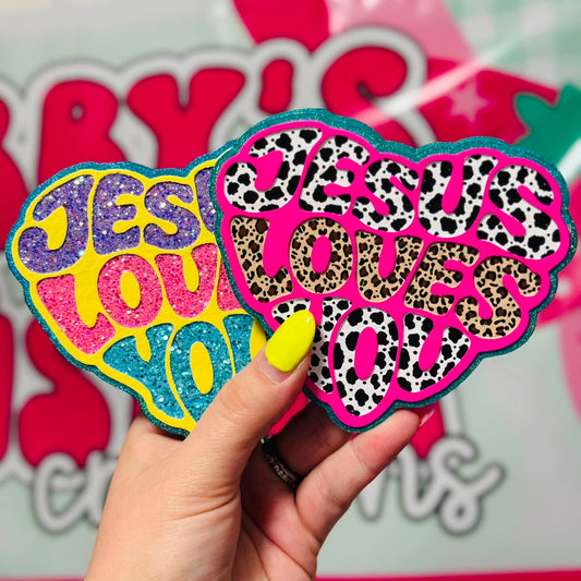 Jesus Loves You Heart Freshie Mold 91