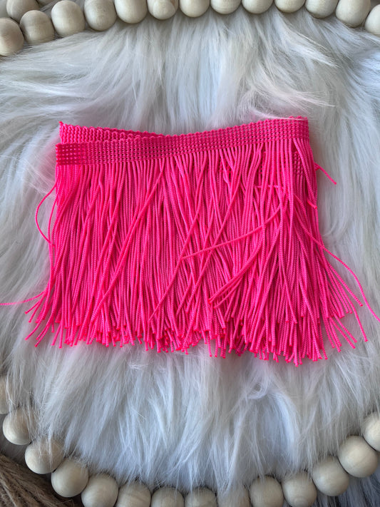 3 inch Neon Pink Fringe