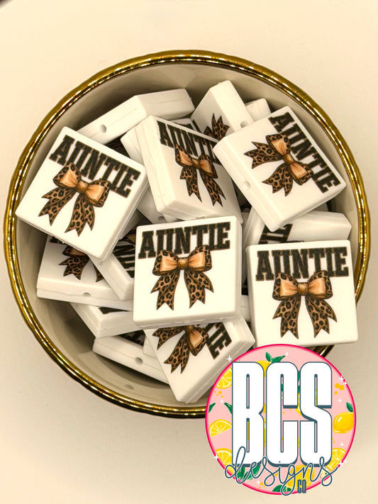 Cheetah Auntie Focal Bead BCS EXCLUSIVE