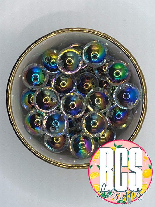 Black 20mm Double Wall Acrylic Bead (Sold Individually)