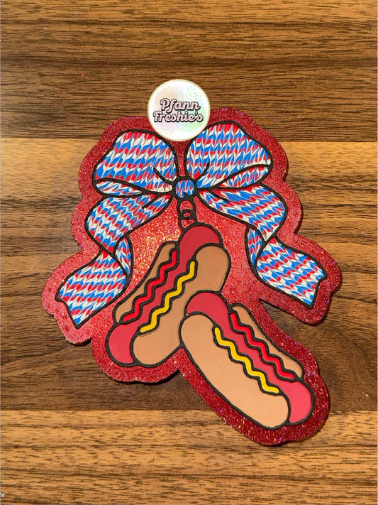 Hot Dogs with Bow Freshie Mold