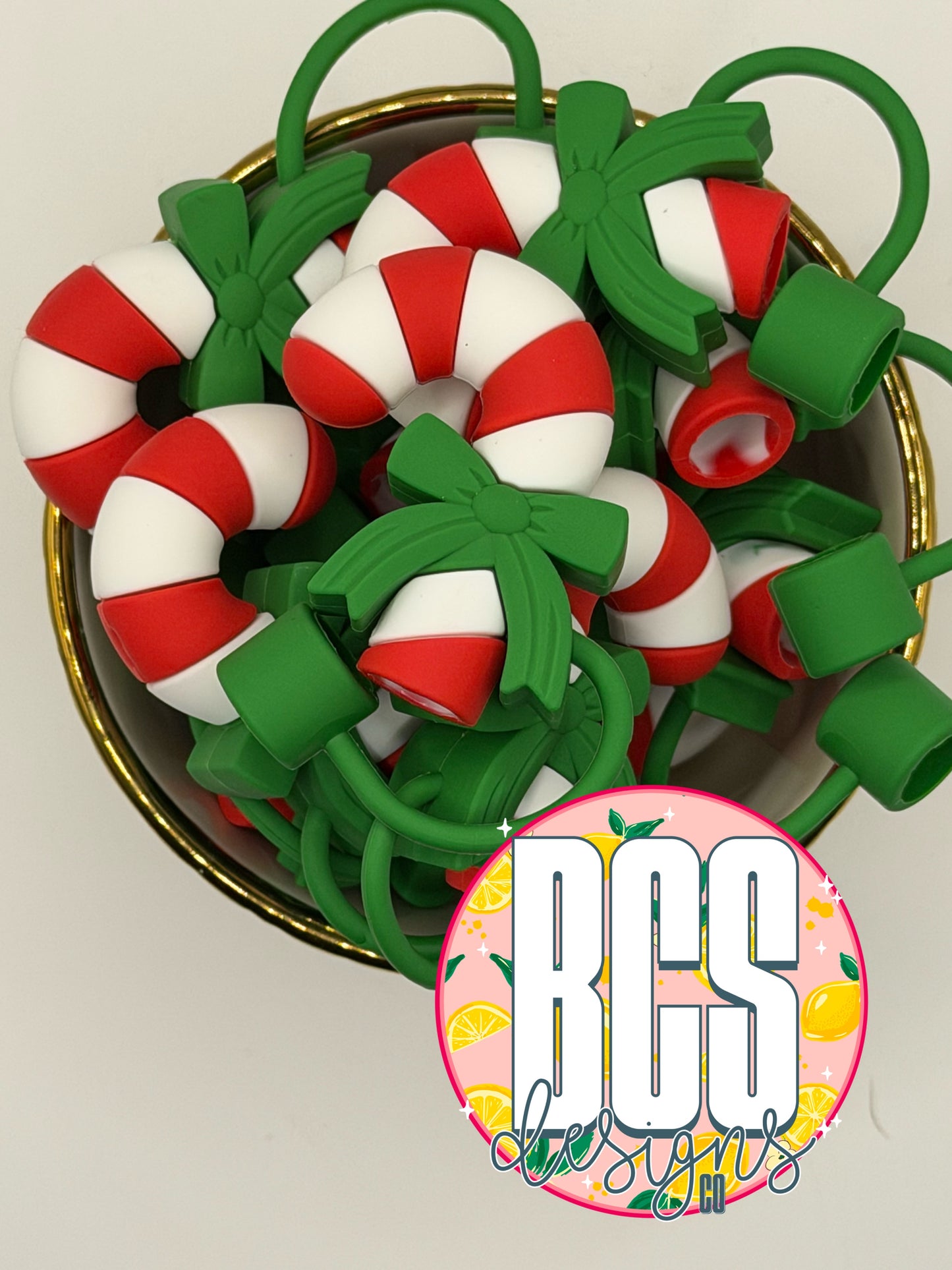 Candy Cane Straw Topper