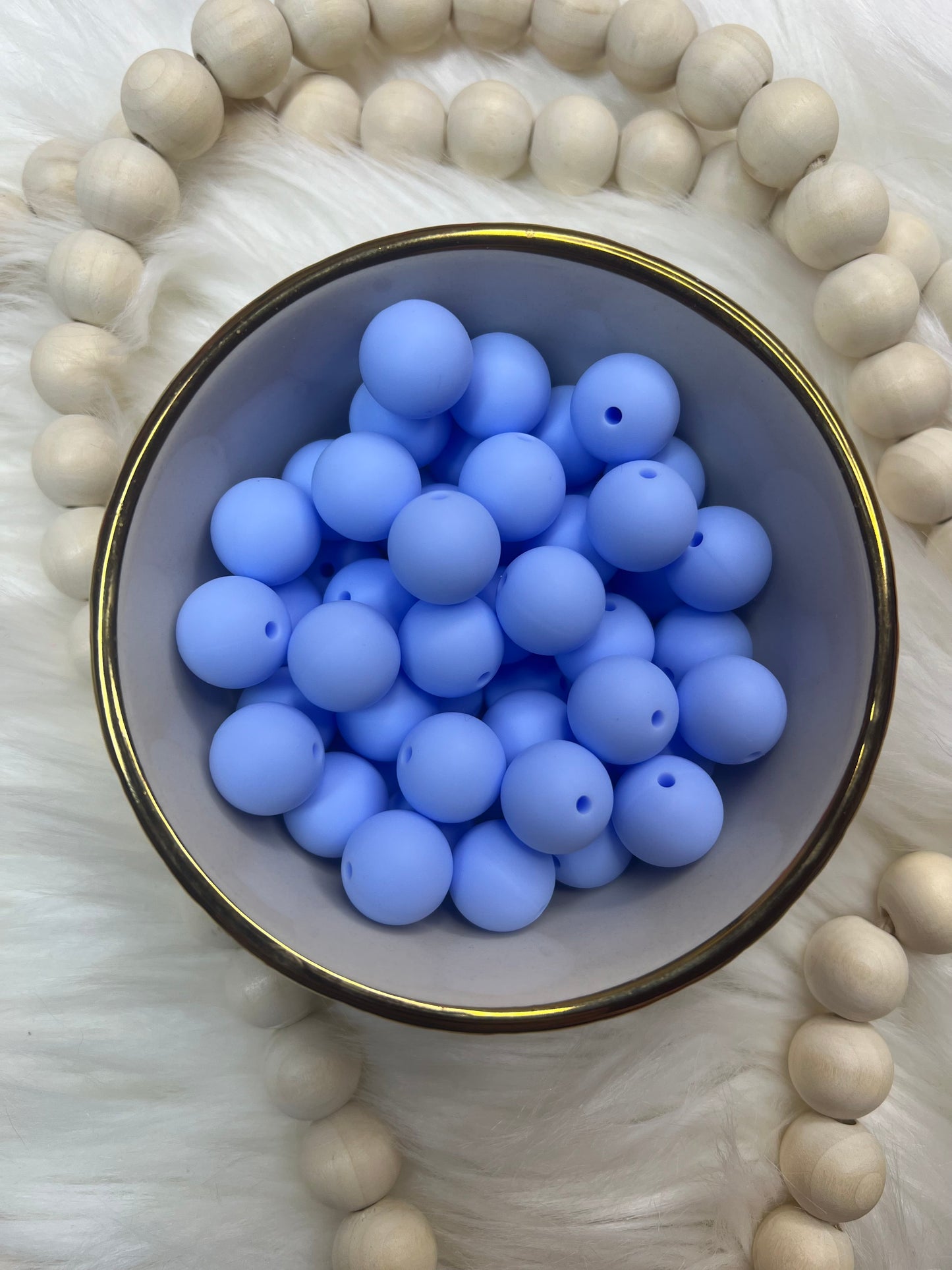 Periwinkle 15mm Silicone bead