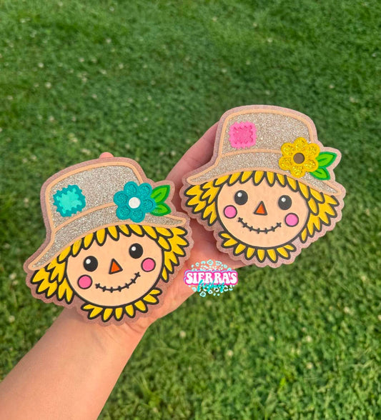 Annette the Scarecrow with Flower Hat Freshie Mold - BCS EXCLUSIVE
