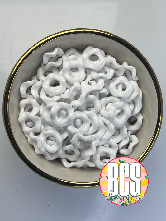 White 15mm Wavy Spacers (10 Pack)