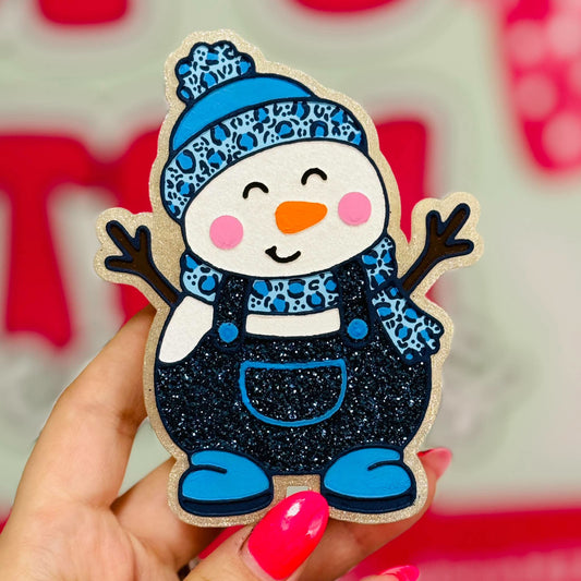Snowman in Overalls Freshie Mold 112